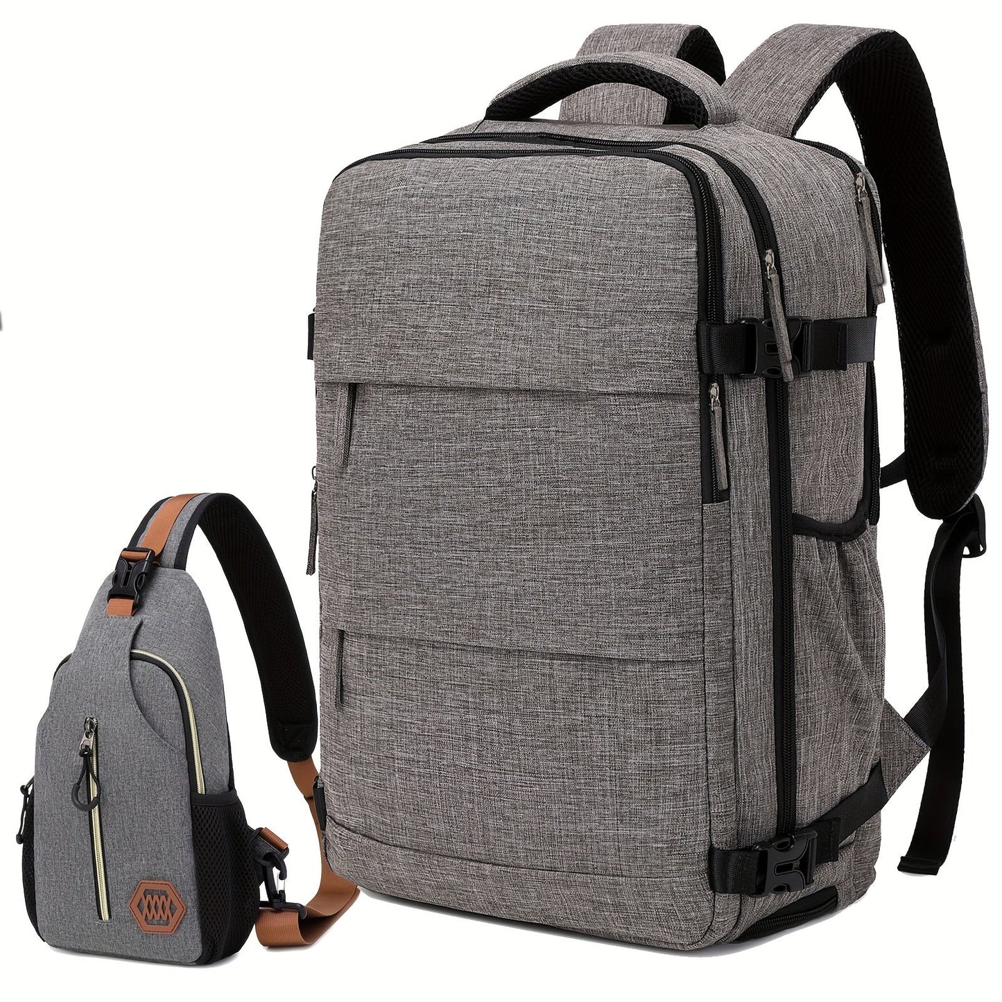 Large Capacity Travel Backpack with Shoe Compartment